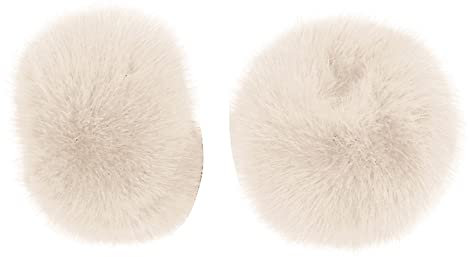BYNYXI Kunstpelz Manschetten Damen, Plüsch Manschette Ring Handgelenkmanschetten Winter Handwärmer Ärmel Manschette Wei´Schwarz Stulpen Pulswärmer für Frauen Handwärmer Kunstpelz Fell Manschetten