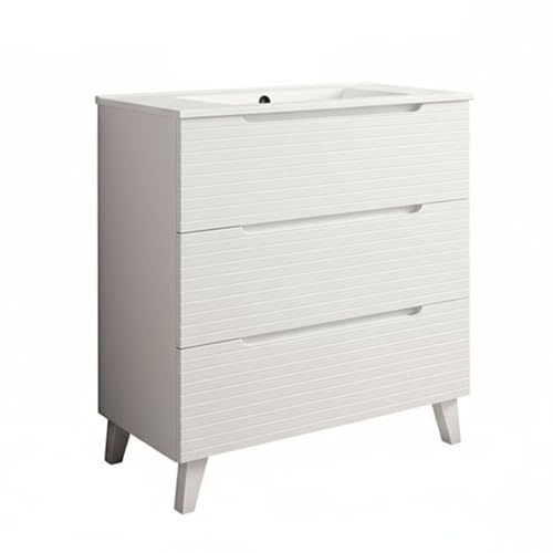 Kibath Mueble de baño con Lavabo Boreal 100x45 cm Blanco Mate