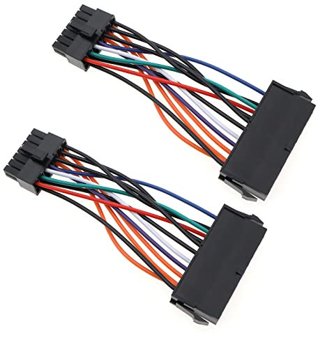 EMSea 2PCS Cavo Alimentazione di Ricambio da 24 Pin A 14 Pin Compatibile con Lenovo M92P M93P M73 M83 M79 H530 Compatibile con ThinkServer TS140/TS440 in Plastica