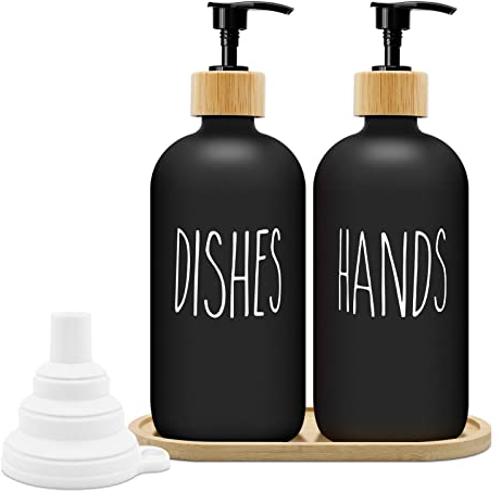 Distributeur de Savon en Verre (Noir x 2)