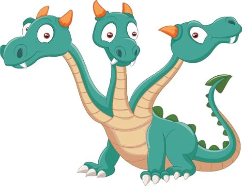 U24 Aufkleber 3 köpfiger Drache 39 x 30 cm Autoaufkleber Sticker Konturschnitt