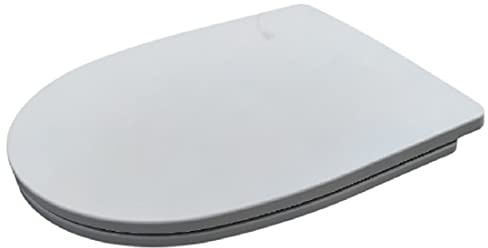 Ramm Siège de toilette compatible avec Geberit Acanto, abattant de WC en Duroplast antibactérien, couvercle de toilette avec système d'abaissement automatique Soft Close
