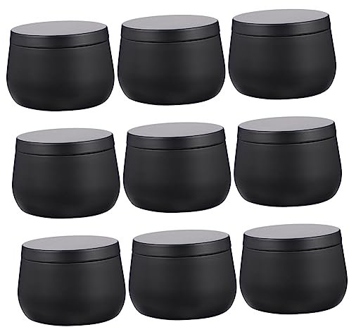 COLLBATH Scatola Di 9 Pezzi Lattine Rotonde in Metallo Vuote Coperchi Per Biscotti E Caramelle Dimensioni Portatili 3,14 Pollici 2,16 Pollici Profondità