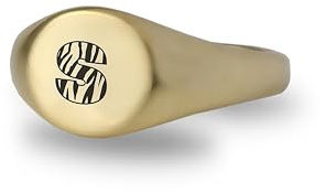 ANEMONE JEWELRY Benutzerdefinierte Muster Brief Siegelring - Gravierte Name Ring - Personalisierte Initialen 'Ring - Geschenk für Sie