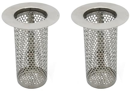 2er-Pack WaschbeckenstöPsel,Bodenablauf Filter aus Edelstahl,Haarsieb Dusche, Abflussstopfen mit Sieb, SpüLbecken Sieb, Geeignet für KüChe, Schlafzimmer Bodenablauf Abflusssieb Waschbecken