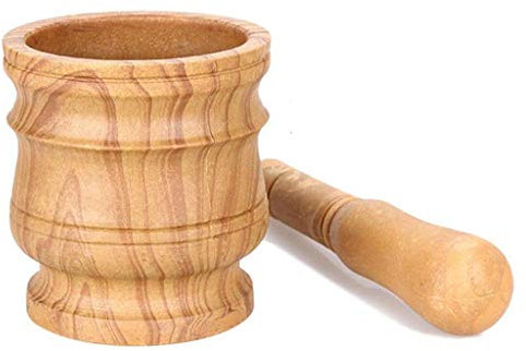 SBCGFY Molinillo Triturador Madera Maja y mortero Juego Mortero y Maja Mezclador Molinillo Utensilios de Cocina Hogar Cocina Utensilios de Cocina