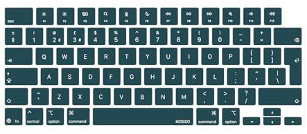 MOSISO Tastaturabdeckung Haut Kompatibel mit MacBook Air 13,6 Zoll 2025 M4 A3240,Kompatibel mit MacBook Air 15 Zoll M4 A3241,EU-Layout Ultra Dünn Tastaturschutz, Türkisgrün