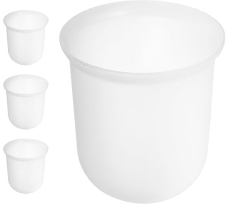 Gatuida 4Stücke Teiliges Wc Bürstenhalter mit Ball-Boden Runder Toilettenbürstenbecher aus Robustem Kunststoff für Badezimmer und Hotelanwendungen Platzsparend und Langlebig