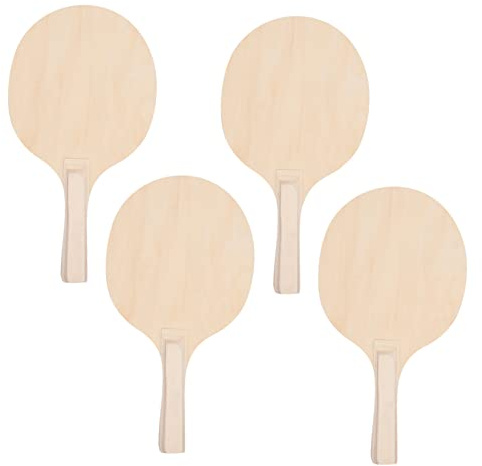 UPKOCH 4 Stück Schläger-Set Beach-Paddle-Ball Paddelschläger Paddelball Strandpaddel Paddel-Ball-Spiel Badmintonschläger Holz
