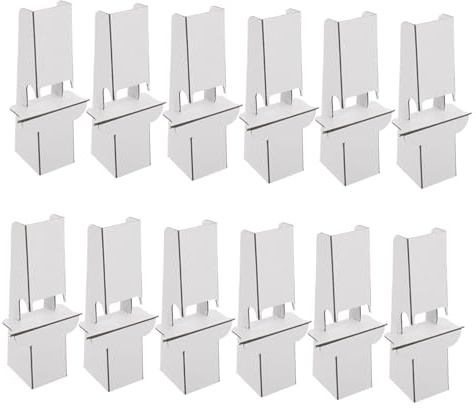 SHINEOFI 12 caballetes de cartón para arte de mesa, duraderos, soportes traseros portátiles para altura, versátiles y fáciles de almacenar