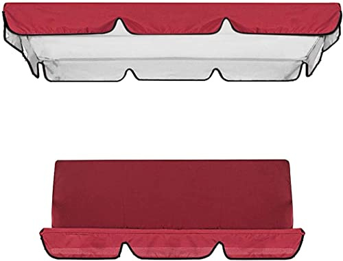 Waterproof Replacement Canopy for Hollywood Swing Outdoor Swing Cushion Cover Dustproof Protective Set for Patio & Garden WeatherResistant Cover for Swing Seat