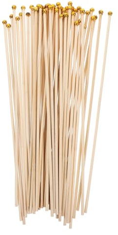 Angoily 50 Pièces Lot de Hampe Drapeau Bambou Hampe Manuelle pour Événements Festifs Sports et Réunions Décoration Professionnelle et Solide