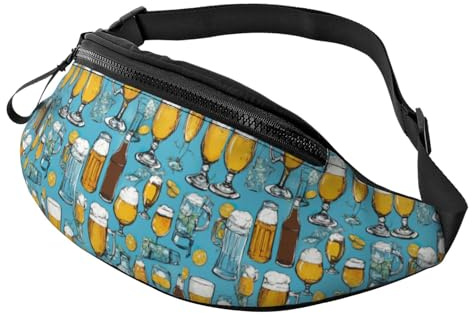 Gürteltasche mit Bierblasen-Aufdruck, für Reisen, Wandern, Radfahren und Laufen, Festival, Ausrüstung, Unisex, Pack
