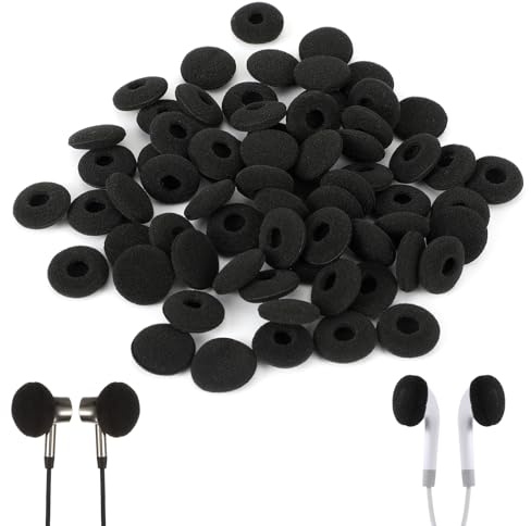60 Stück Schaumstoff Ohrhörer Ohrpolster, In-Ear-Kopfhörerabdeckung Ohrstöpsel Ersatzspitzen Ersatz-Schwamm-Abdeckungen Für Ohrhörer Kopfhörer Weiche Ohr Pads Abdeckungen 18mm (Schwarz)