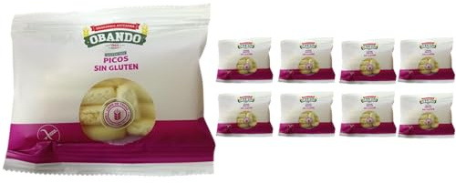 Picos de Pan Sin Gluten Artesanales Obando – Pack 8 x 20 g – Panadería Tradicional – Crujientes – Formato Individual – Envío 24 h