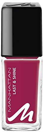 Manhattan Last & Shine Nagellack – Sinnlich roter, Nail Polish für 10 Tage perfekten Halt – Farbe Red Addiction 640 – 1 x 10ml