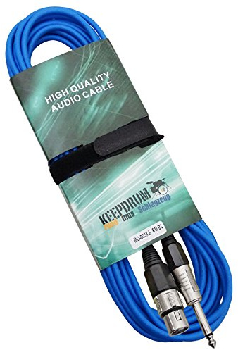 keepdrum MC003XJ 6m Mikrofonkabel Blau Klinke 6,3mm - XLR Female