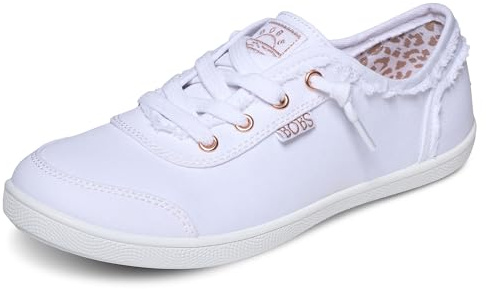 Skechers Damen Bobs B Cute Sneaker, White Canvas, 36.5 EU