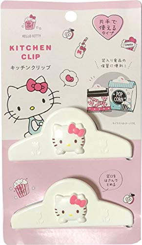 Sanrio Hello Kitty Kunststoff-Verschlussclips, Lebensmittel-Snackbeutel, 25,4 x 3,9 cm, 2-teiliges Set für Küche