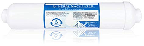 OsmoFresh Mineralnachfilter| für Nachmineralisierung von Osmosewasser| wertvolle Mineralien wie Calcium, Magnesium, Kalium, Natrium| universell passend für alle gängigen Osmoseanlagen