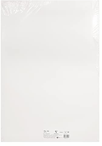 Clairefontaine 975243C - Packung mit 100 Blatt Skizzenpapier 'Dessin à grain', 180g, DIN A2, naturweiß, 1 Ries