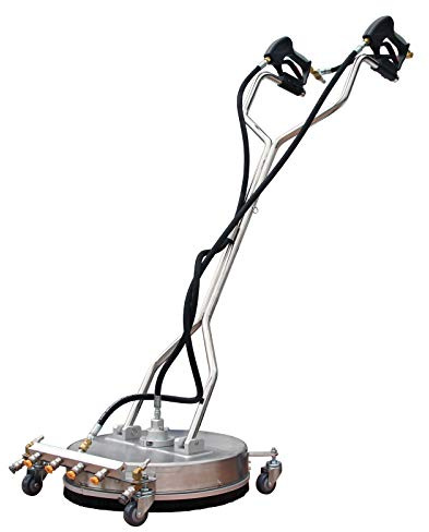 Equip2clean SurfacePro 21 Dual Trigger Rotary Surface Cleaner | 21 Stainless Steel Housing | Pressure Washer Surface Cleaner Attachment | Wash Broom & Side Jets | Patio, Driveway & Block Paving