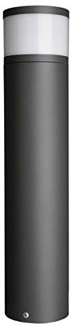 Deko-Light | Steckdosenturm Energieverteiler 2-Fach Höhe 47cm außen putdoor in inkl. 2 Steckdosen | Steckdosenturm dunkelgrau