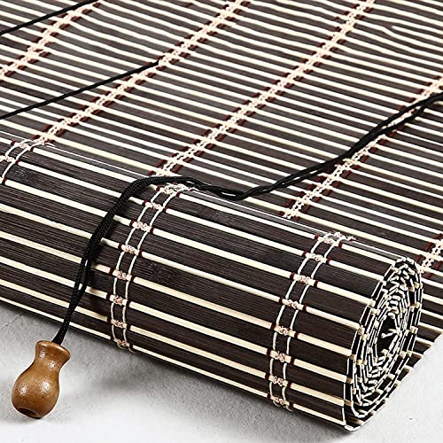 JIAOLUN123 Bambus Rollo Natur Jalousine Bambusrollo Seitenzugrollo Bambus Raffrollo Holzrollos Lichtfilter Sonnenschutz und Sichtschutz Rollo Für Fenster und Türen Pavillon Patio (90 x 140 cm)