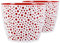Tymar Blumentopf, 2er-Pack, Übertopf aus Kunststoff, Moderne, Runde Form, Pflanztopf für Innen,Pflanzgefäß, Pflanzkübel, 6 Größen, 5 Farben, VE01 (ø 17cm, Rot)