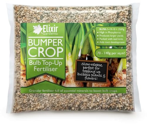 Elixir Gardens Bumper Crop Bulb Top Up/Maintenance Fertiliser & Bulbous Plant/Crop Feed | N.P.K: 5-19-10+3Mg | Slow-Release Potting Mix & Top Dressing | 20kg Bag