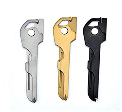 1PC Swiss 6 en 1 Tech útil cuchillo multifunción Utili-llave llavero colgante destornillador abrebotellas Camping EDC herramienta al aire libre