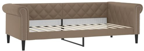 vidaXL Tagesbett Cappuccino-Braun 90x200 cm Kunstleder