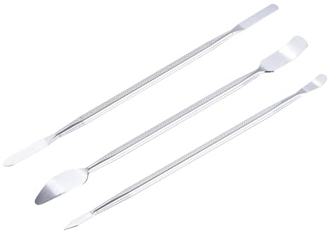 sourcing map 3-teiliges Metall-Spudger-Set, Mini-Brecheisen mit flachem Kopf, Edelstahl, Hebeleisen, Öffnungswerkzeuge für Handy-Demontage, Reparatur
