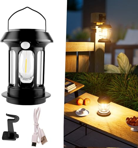 Recitem Lanterne solaire d'extérieur avec détecteur de mouvement pour l'extérieur, applique murale solaire sans fil avec 4 modes et étanche, lampes solaires LED pour l'extérieur (petit)