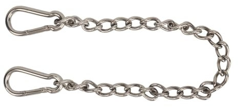 Otufan Hängesesselkette, 99 cm/39 Zoll Edelstahlkette mit Zwei Karabinern, rostfrei, hohe Tragfähigkeit, verstellbare, robuste Kette für Hängematte, Boxsack, Schaukel (990mm / 39in)