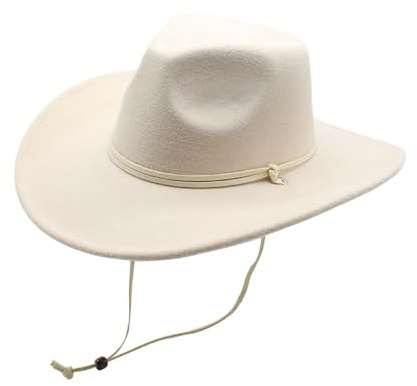 MLqkpwy Cowgirl hatt för kvinnor, västerländsk cowboyhatt, bredbrättad cowboy kostym hatt, cowboyhatt västerländska tillbehör bekvämt vanligt för utomhusfiske och, Beige färg, L