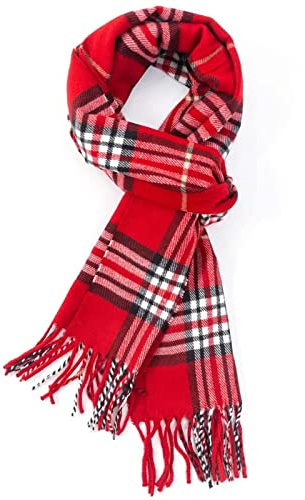 AUSEKALY Schal für Damen und Herren, Winter, kariert, weich, klassisch, warm, leicht