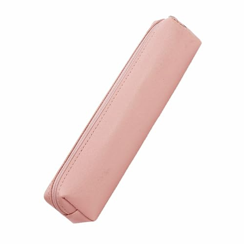 Kleines Federmäppchen, Leder, Stifteetui, Reißverschluss, Stift-Aufbewahrungstasche, Reise-Kosmetiktasche für Studenten, Erwachsene, Damen, Herren