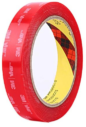 Ruban Adhésif Double Face Transparent Extra Fort, Fait de 3M 4910 Ruban, Imperméable et ultra Résistant aux Hautes Températures pour Décoration & Fixation de Voitures, de Maison (20mm x 4,72 m)