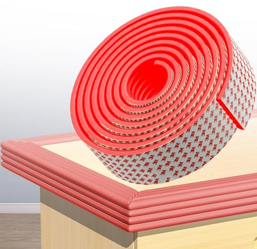 Kantenschutz Selbstklebend, 5m Tischkantenschutz Breite 8cm Dicke 0.8 cm,Kantenschutz Baby aus Schaumstof, Schaumstoff Kantenumleimer Selbstklebend Tischkantenschutz für Verschiedene Möbel