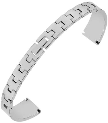 WHARGTSL Passend for Armani Uhrenarmband Stahlgürtel Damen Sky Star AR1926 AR1763 Riesenrad 10mm12mm14mm Edelstahl Uhrenkette Roségold(04 Silvery,14mm)