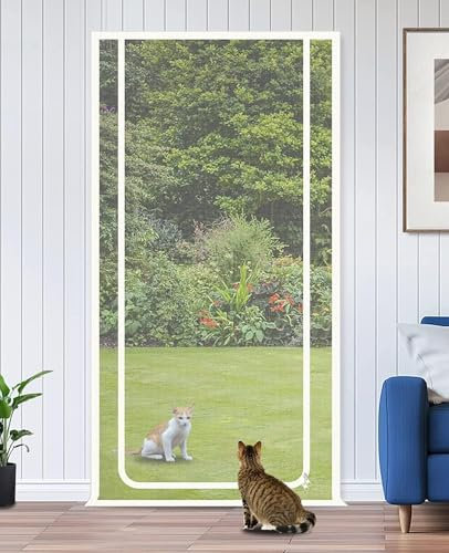 Katzensicher Haustier-Netztür 100 X 200cm, Kratzfest, Verstärkte Katzengitter-Tür, Fliegengitter-Tür, Katzensichere Tür For Schlafzimmer, Küche, For Terrassentüren, Mehrere Größen, Haustiersichere(100