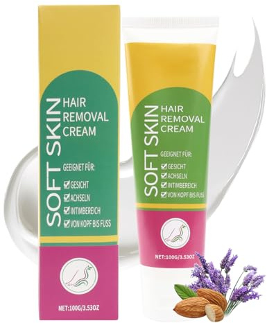 Fosoloni Body Enthaarungscreme für Gesicht, Achseln & Intimbereich 100g, Haarentfernungsschaum- Effektive Haarentfernung Ohne Rasur für Frauen Und MäNner Kann, für Alle Hauttypen –Tierversuchsfrei