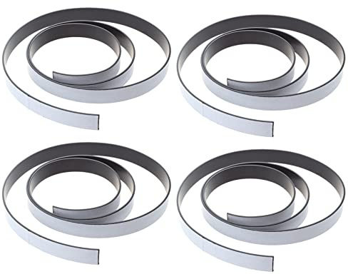 KEALLANS 4 pezzi 1 m magnete magnetico magnetico nastro magnetico magnetico nastro adesivo 10 x 1,5 mm