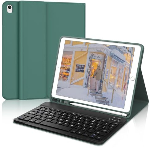 Funda Teclado for iPad 9/8/7 generacion 10.2/Air 3/Pro 10.5 Pulgadas