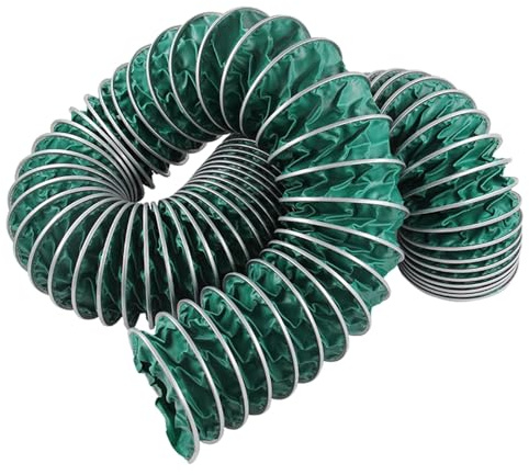 LZMZMQ condotti Tubo di Ventilazione Tubo Flessibile da 80/130/180/310/380mm (4) per Ventola di Scarico, Condotto Flessibile per asciugatrice Verde per impieghi gravosi(L 6m/20ft,100mm/3.9in)