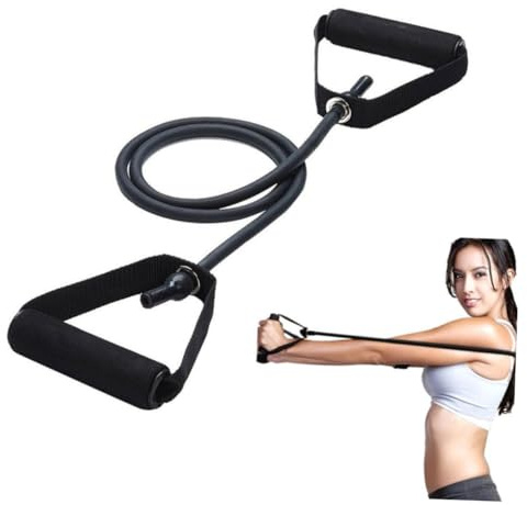 Resistance Bands with Handle 30 Lbs Tpe for Training | Door Anchor, Easy-to-use Sturdy Set, Warm-ups Support, Black Finish, Fitness Enthusiasts and Boys and Girls
