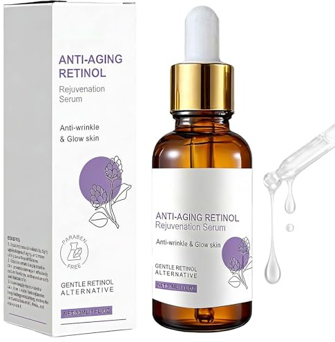 Retinol Serum - Retinol Anti Aging Essenz - Gesichtsserum Retinol Rejuvenation Serum - Anti Falten Essenz für Gesicht, Natürliches Retinol Gesichtsserum für Anti-Aging Hautpflege, strahlende haut