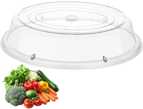 Voarge Coperchio microonde senza bpa per riscaldare gli alimenti, Coperchio per microonde antischizzo di 24 cm - Perfetto per proteggere i piatti alimentari,termo-resistente da -20 °C a 150 °C