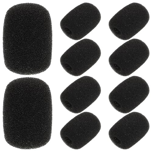 KONTONTY 10pcs Microphone Sponge Cover Mini Foam Windscreen Microphone Pop Filter Windscreen Mic Cover for Vs Vs Headset Usage Scenario Call Center